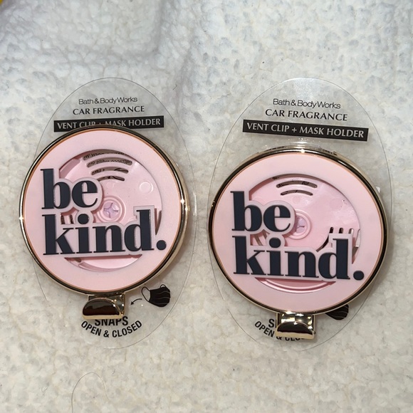 Bath & Body Works Other - Be Kind Car Fragrance vent clip & mask holder 2pk